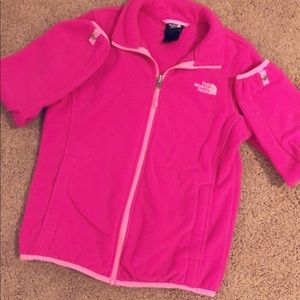 Girls North face Girls Full zip sweater
